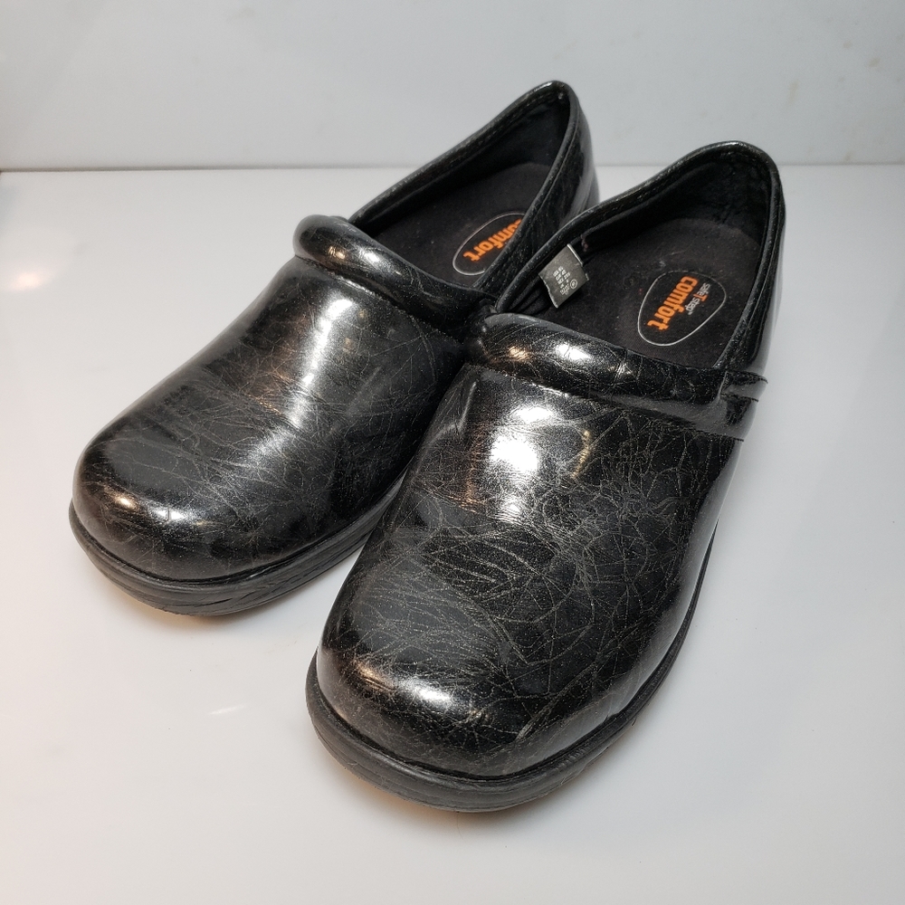 Safe T Step SafeTstep Women's Slip Resistant Gretchen Black Clog Shoes 9.5 - Picture 9 of 11